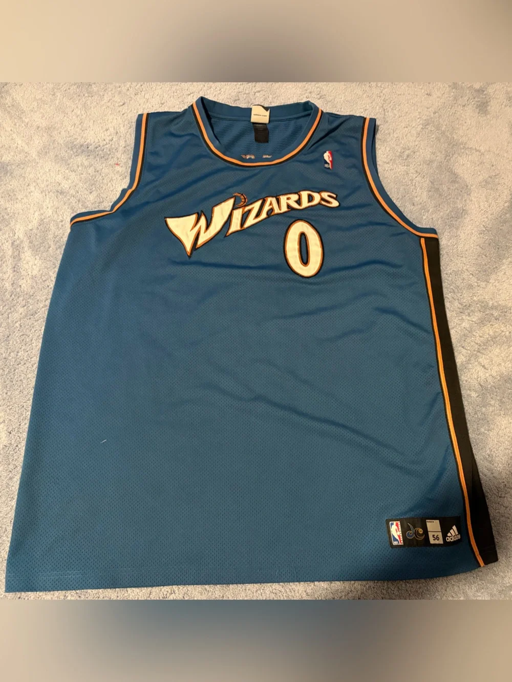 Adidas Washington Wizards Gilbert Arenas Stitched NBA Basketball Jersey sz 56
